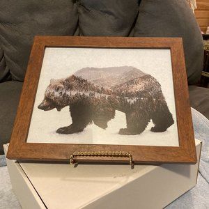 N.A. Brown Bear Framed Print-11.5" X 9.5"-Wildlife Artist Davies Babies-EUC